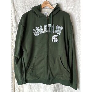 Michigan‎ State Spartan Zip Hoodie XL